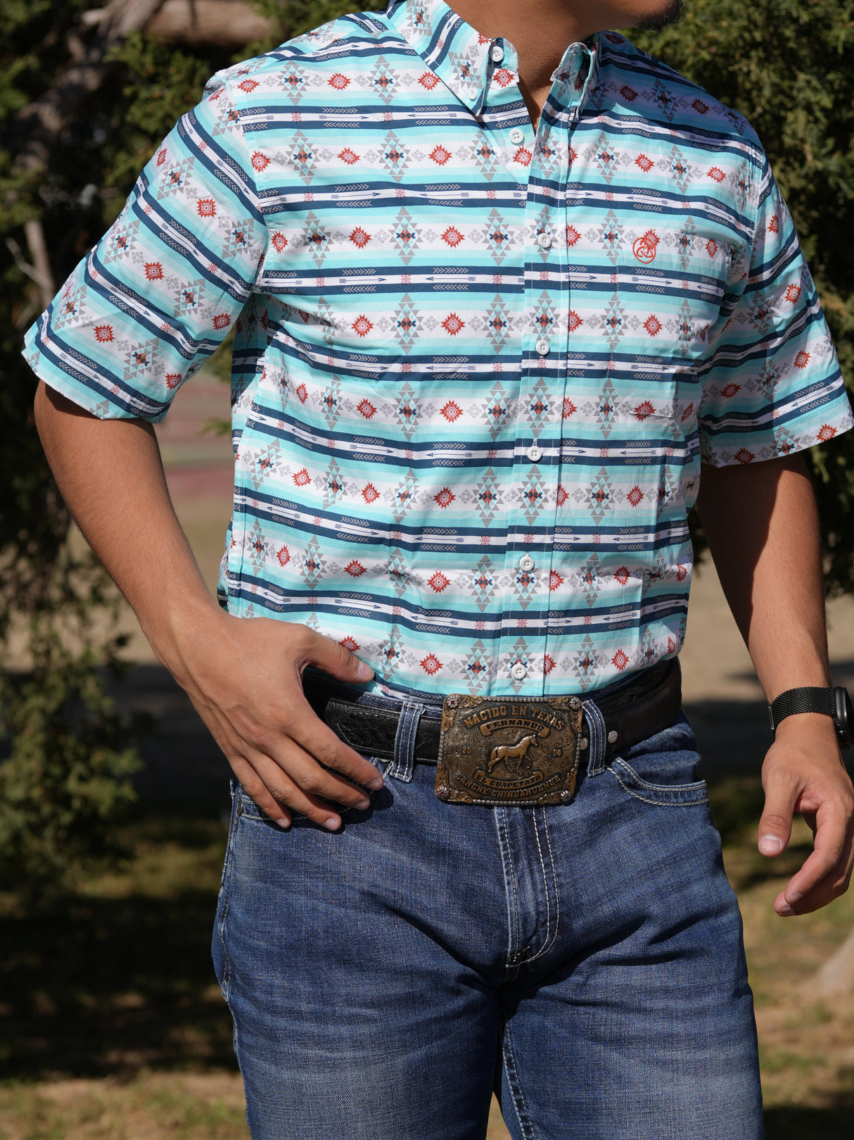 Men's Short Sleeve Button Up -SKCL2023102- SS