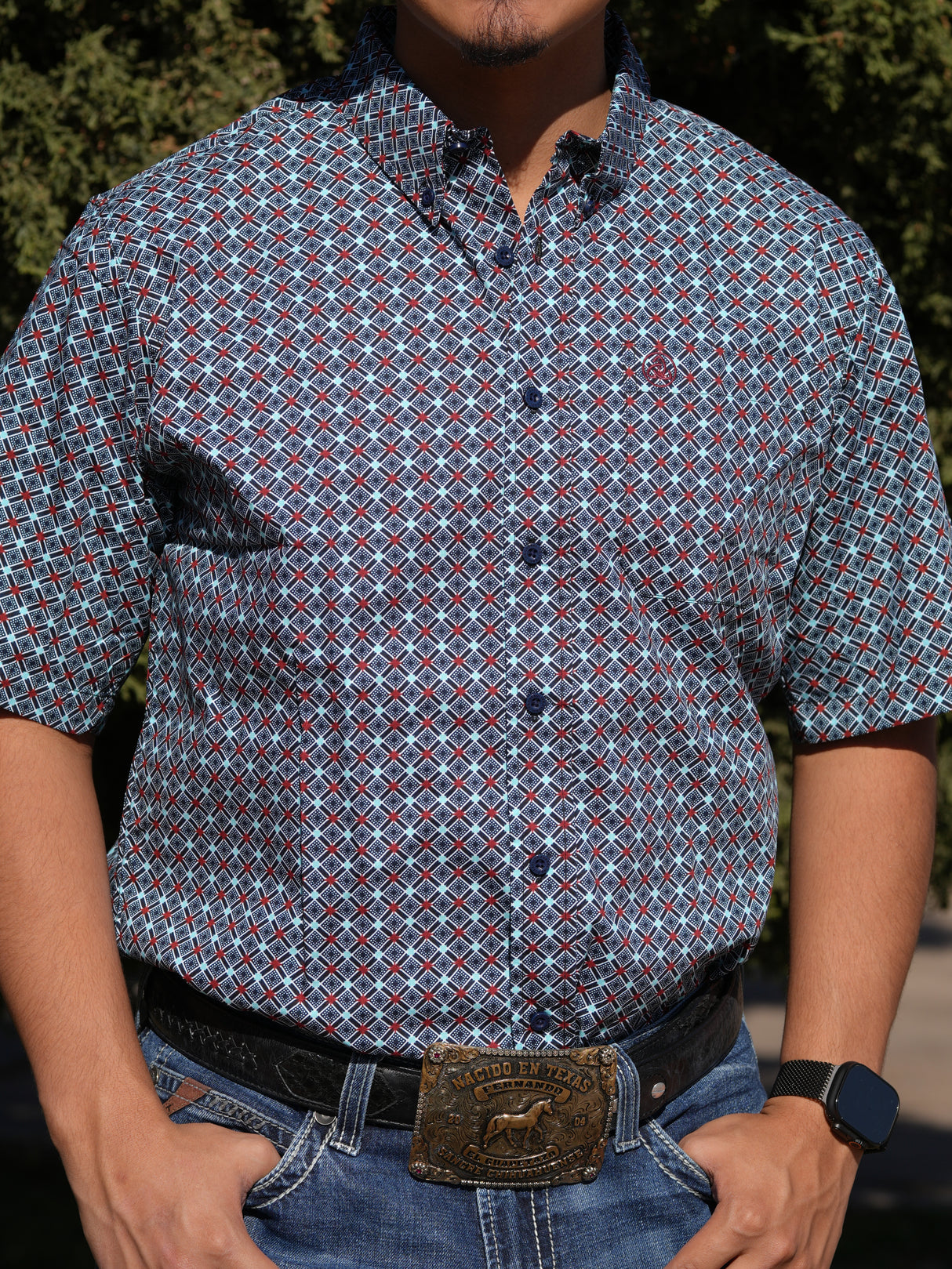 Men's Short Sleeve Button Up - SKCL2023103-SS