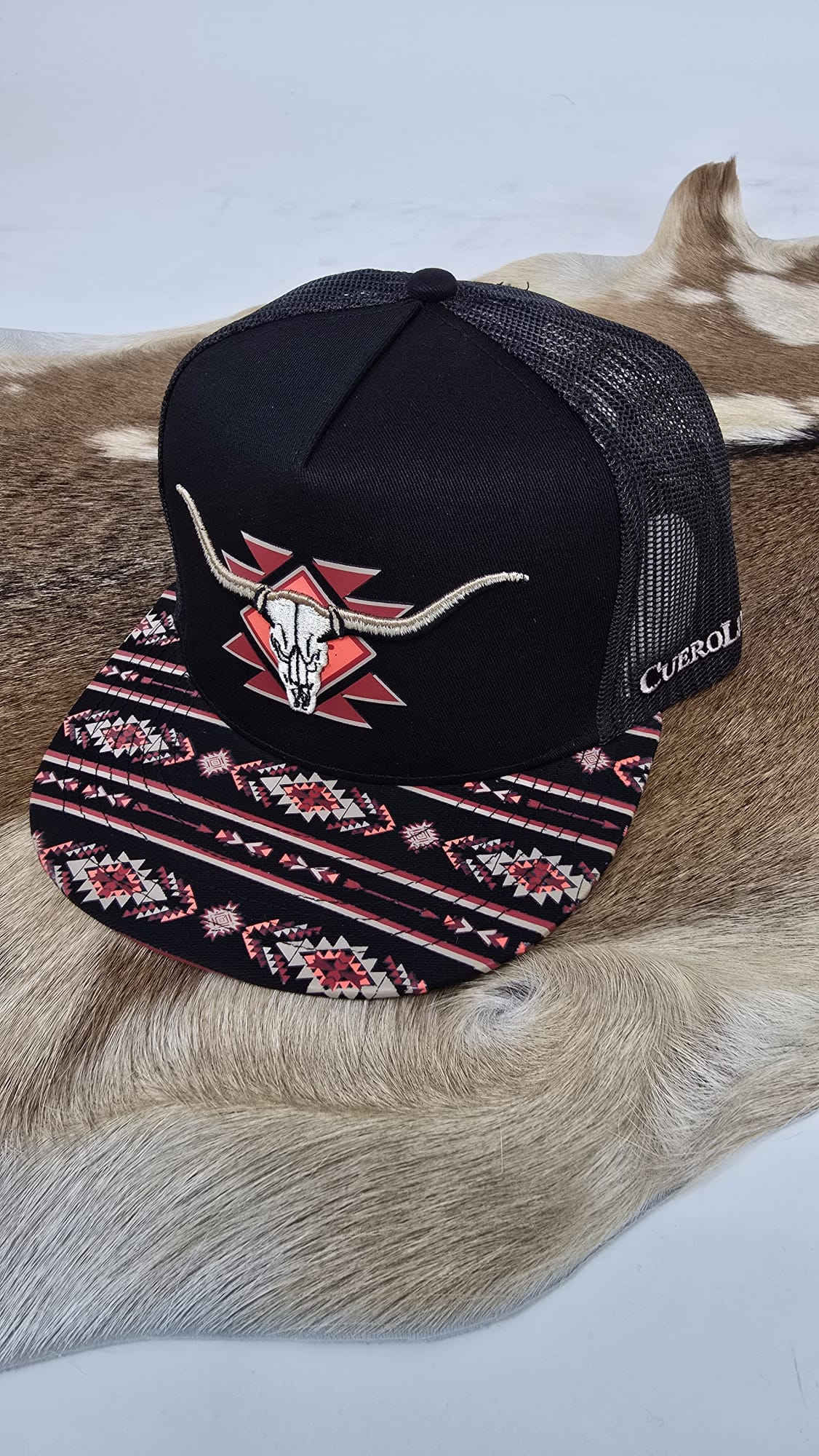 Red Longhorn Cap