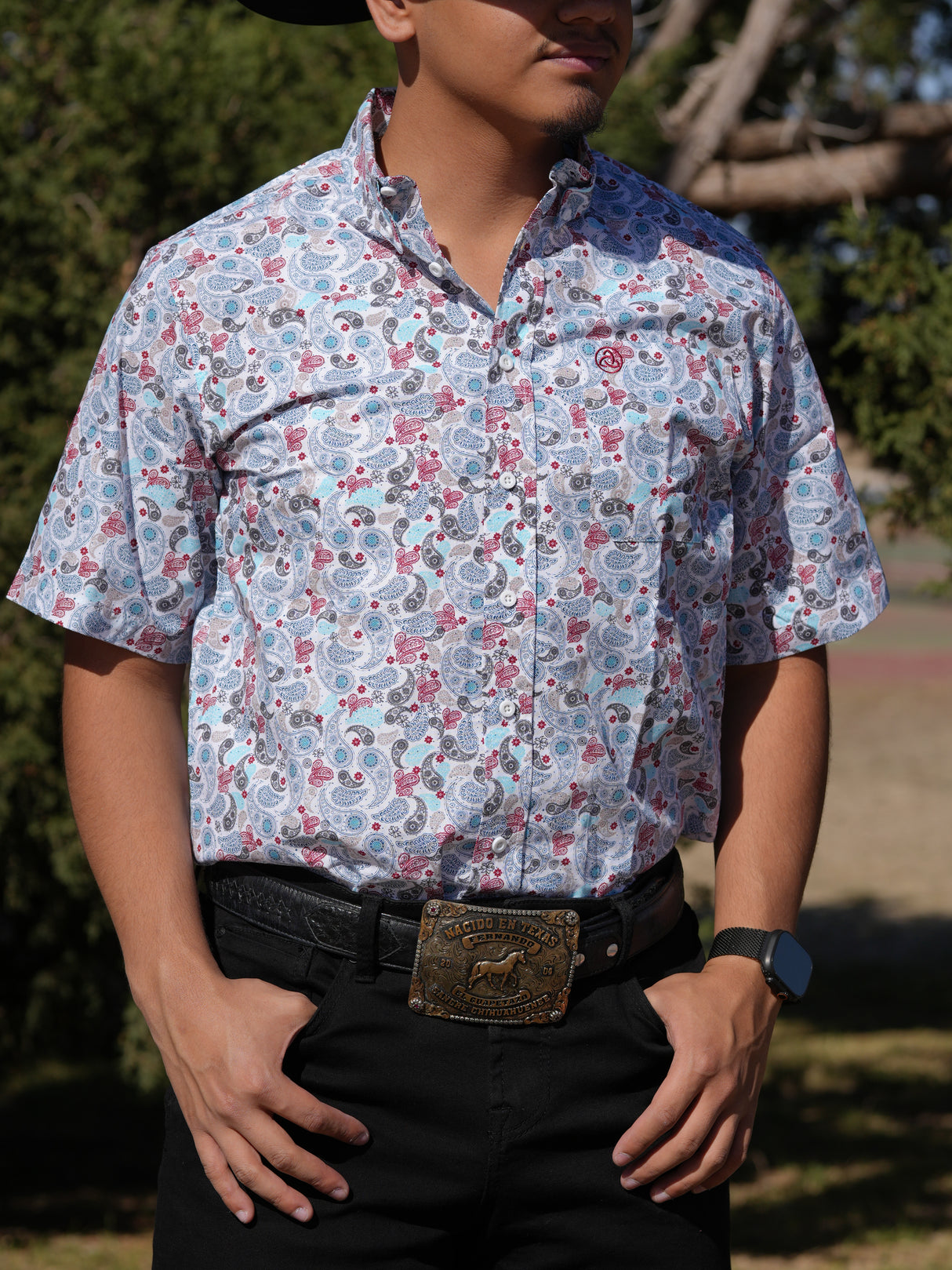 Men's Short Sleeve Button Up - SKCL2023121-SS