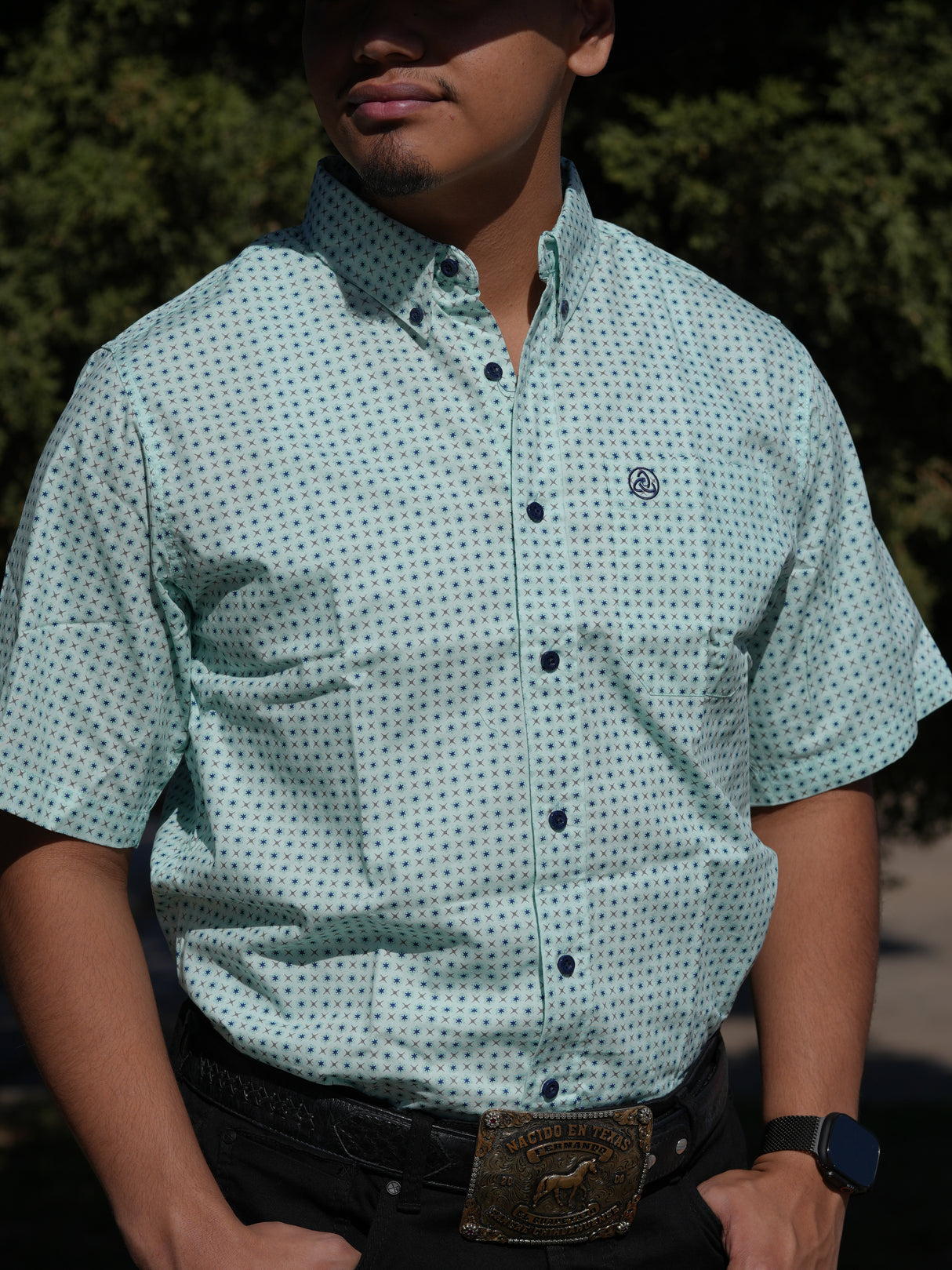 Men's Short Sleeve Button Up - SKCL2023113-SS