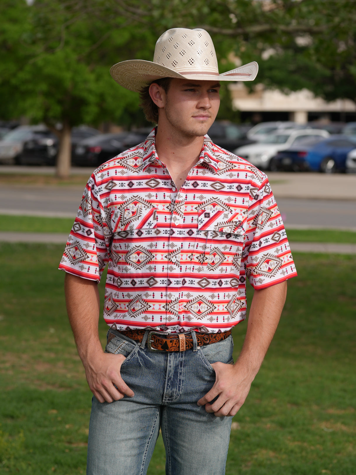 Men's Cool Tech Short Sleeve Button Up - SKCL2023141