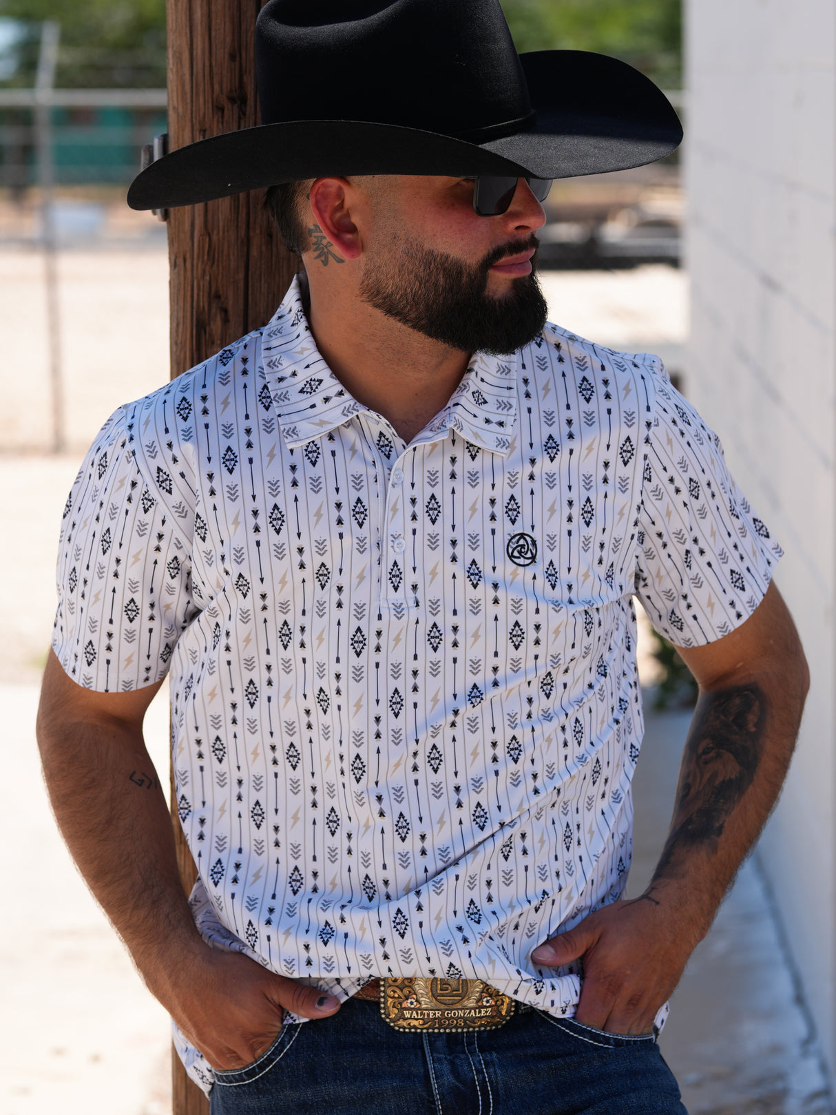 The Thunderbolt White Polo - P49