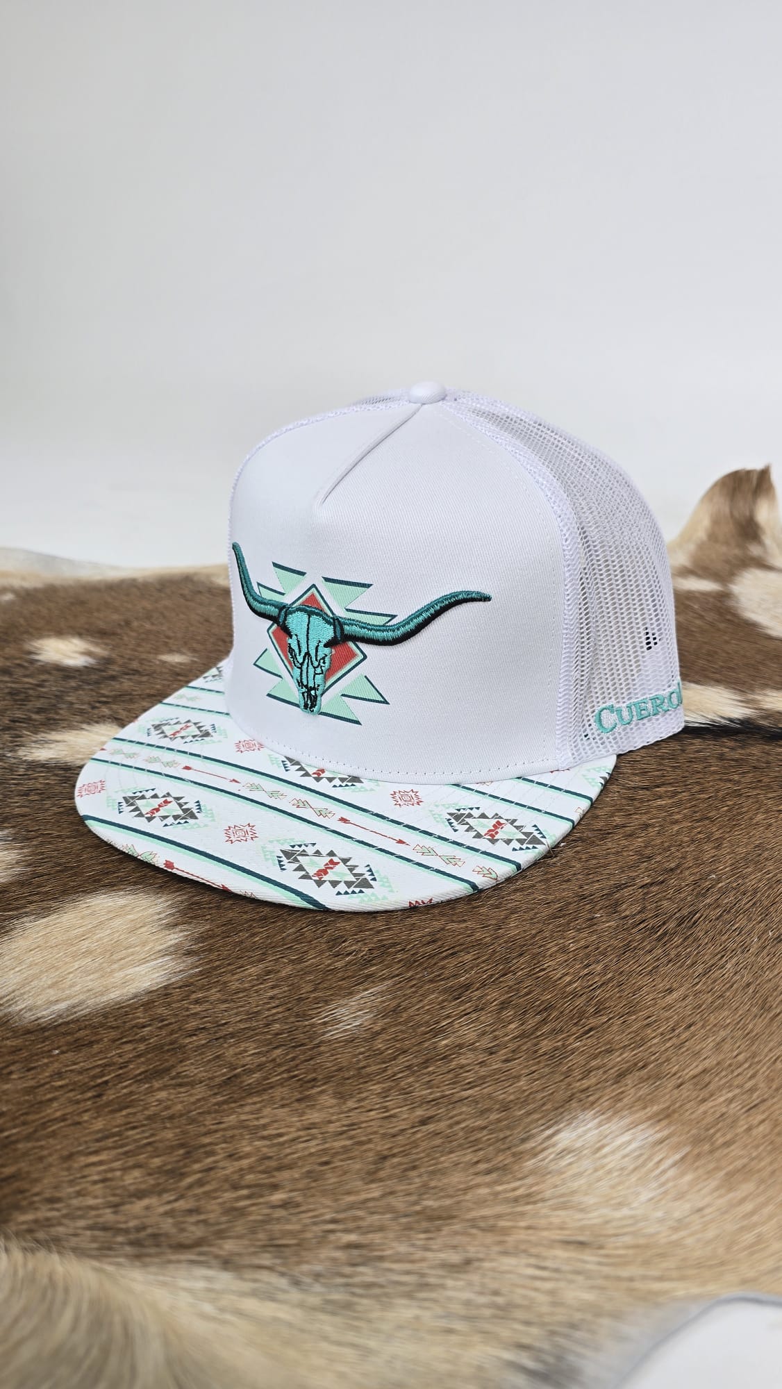 Teal Longhorn Cap