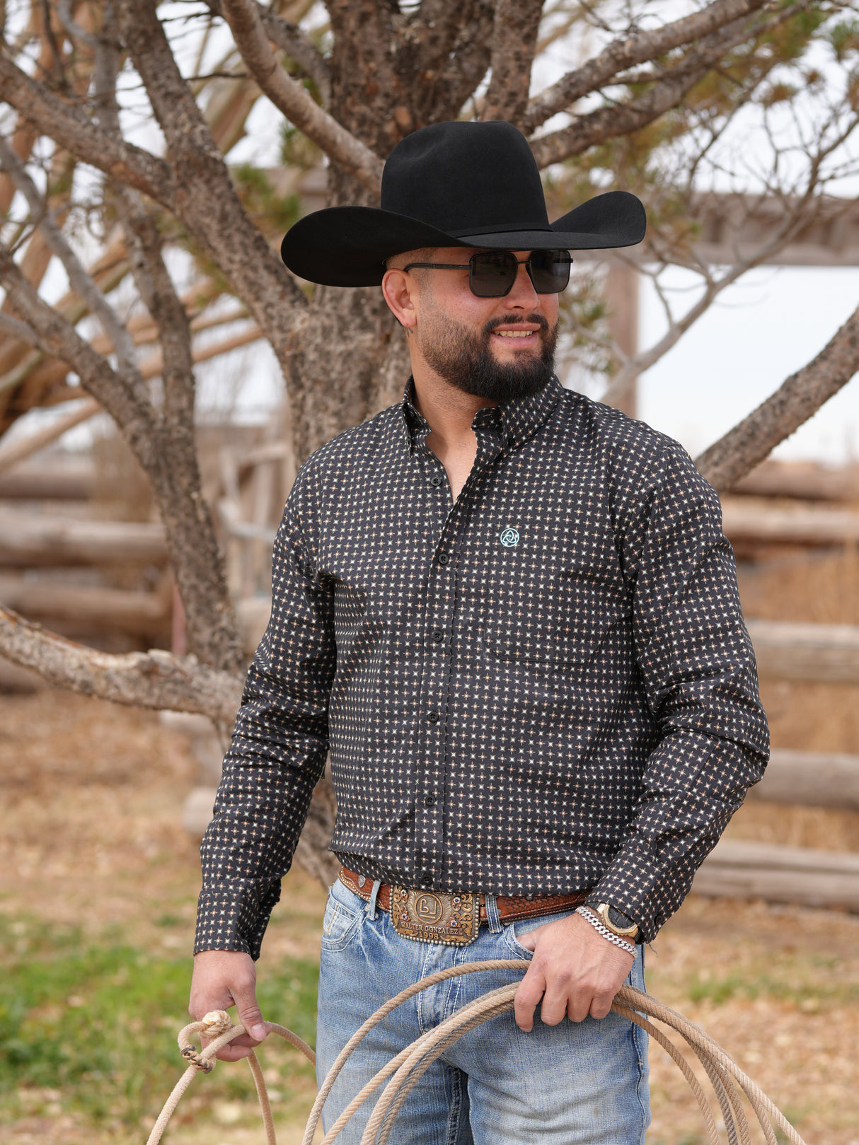 The Colt Black Button Up - 193