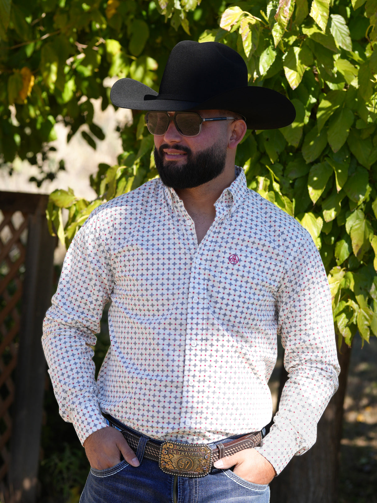 Men's Classic Diamond Button Up 108