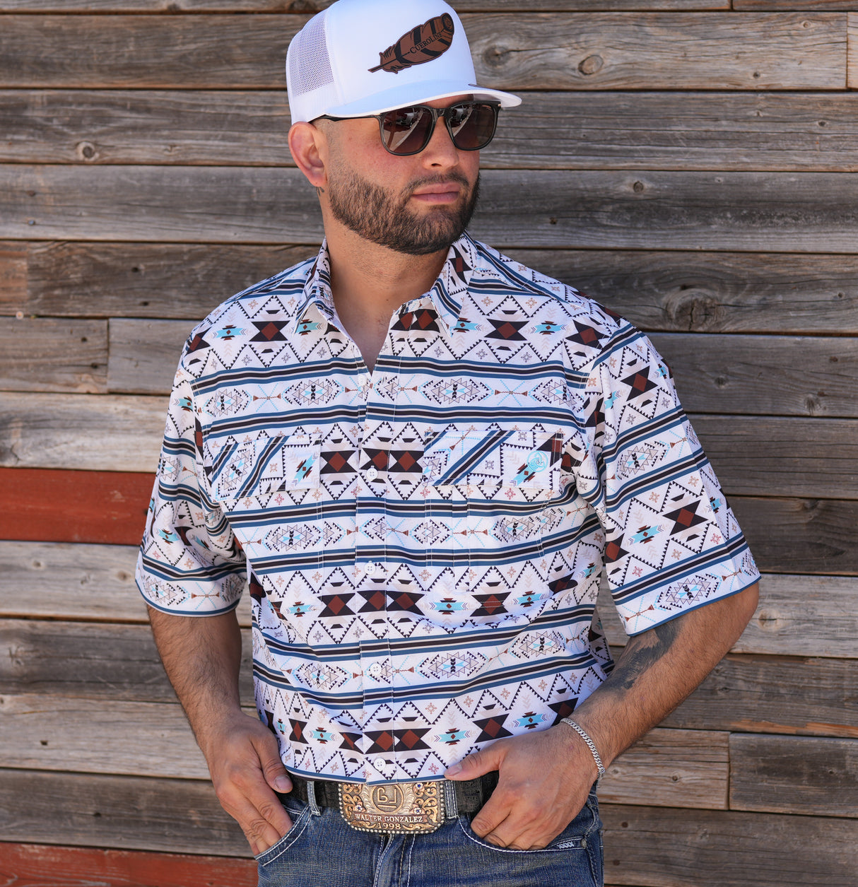 Men's Cool Tech Short Sleeve Button Up - SKCL2023138