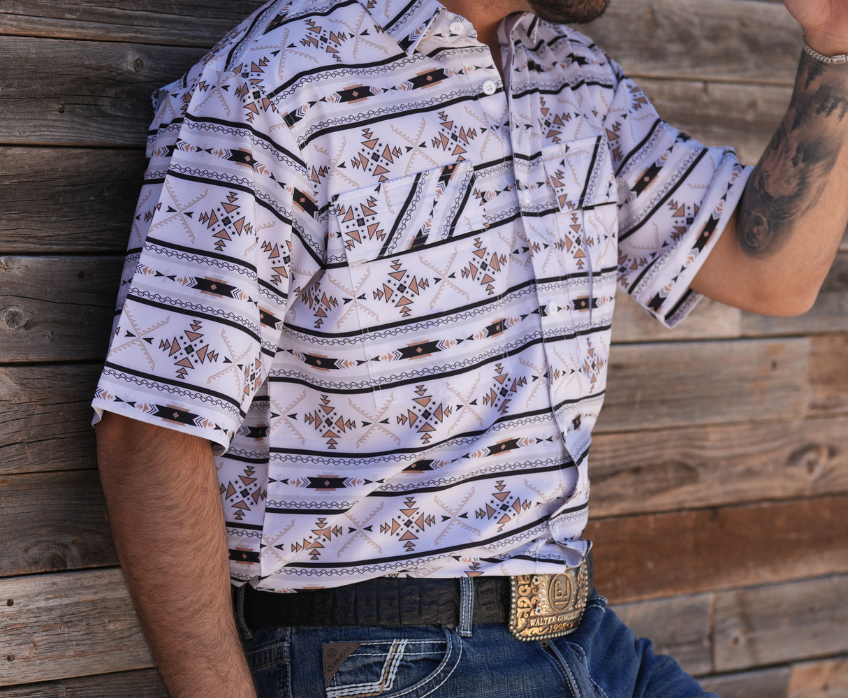 Men's Cool Tech Short Sleeve Button Up - SKCL2023127