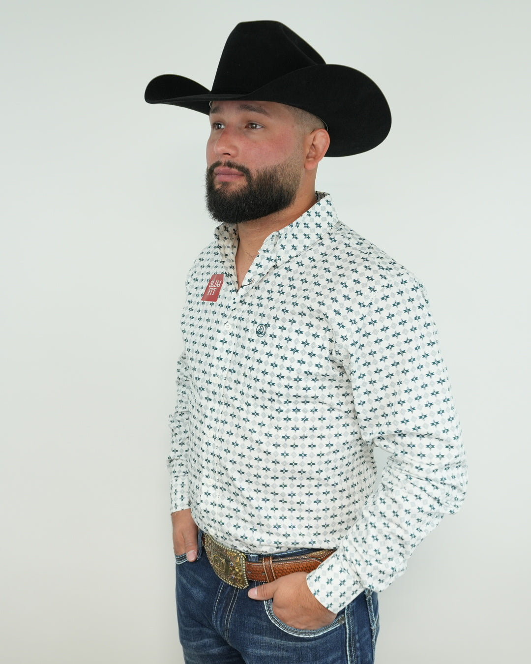 Teal Green White Slim-SKCL2023047 047