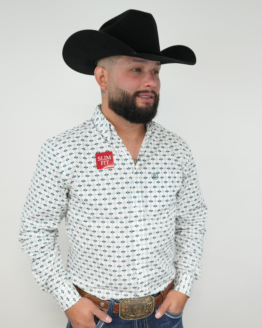 Teal Green White Slim-SKCL2023047 047