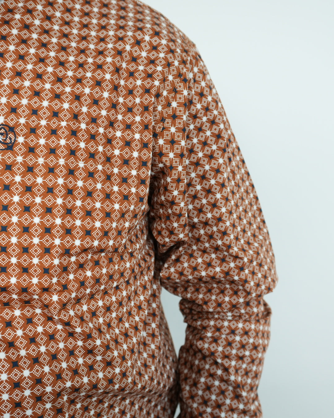 Rustic Brown White Stars Classic-SKCL2023035 035 *PLEASE SIZE DOWN*