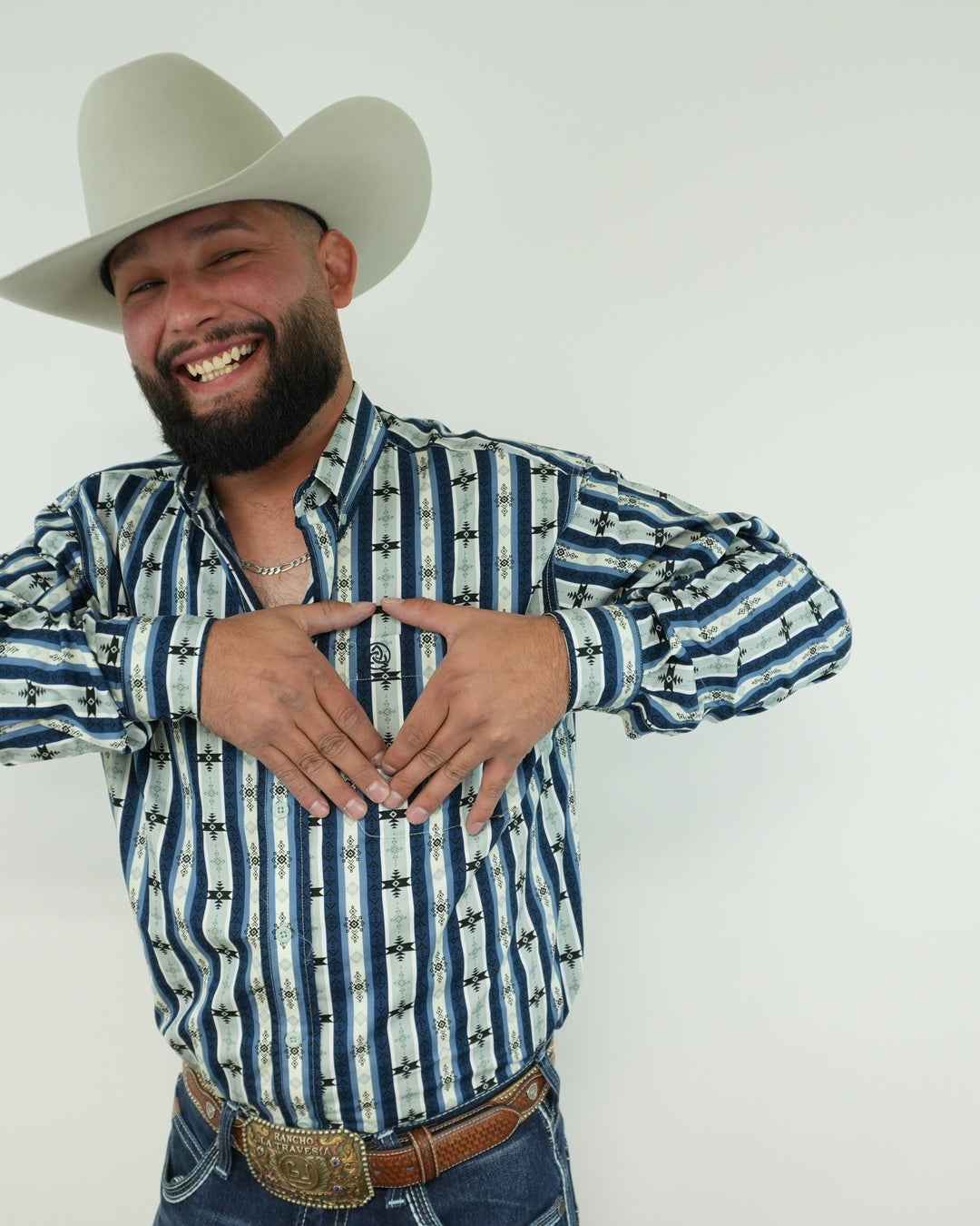 Aztec Blue Green Stripes Classic-SKCL2023015 015 *PLEASE SIZE DOWN*