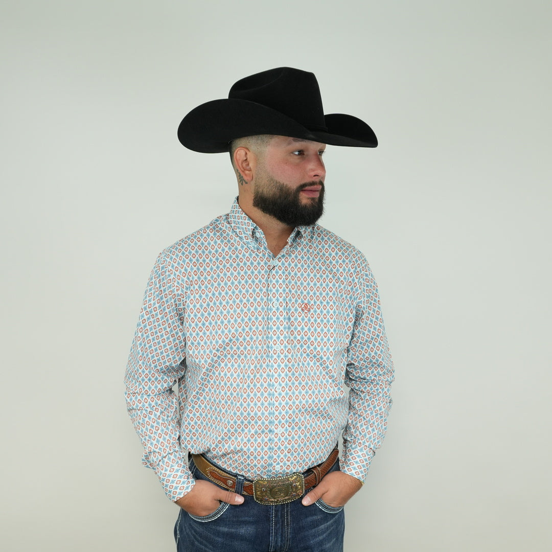 Small Aztec Symbols Light BLue Classic-SKCL2023009 009 *PLEASE SIZE DOWN*