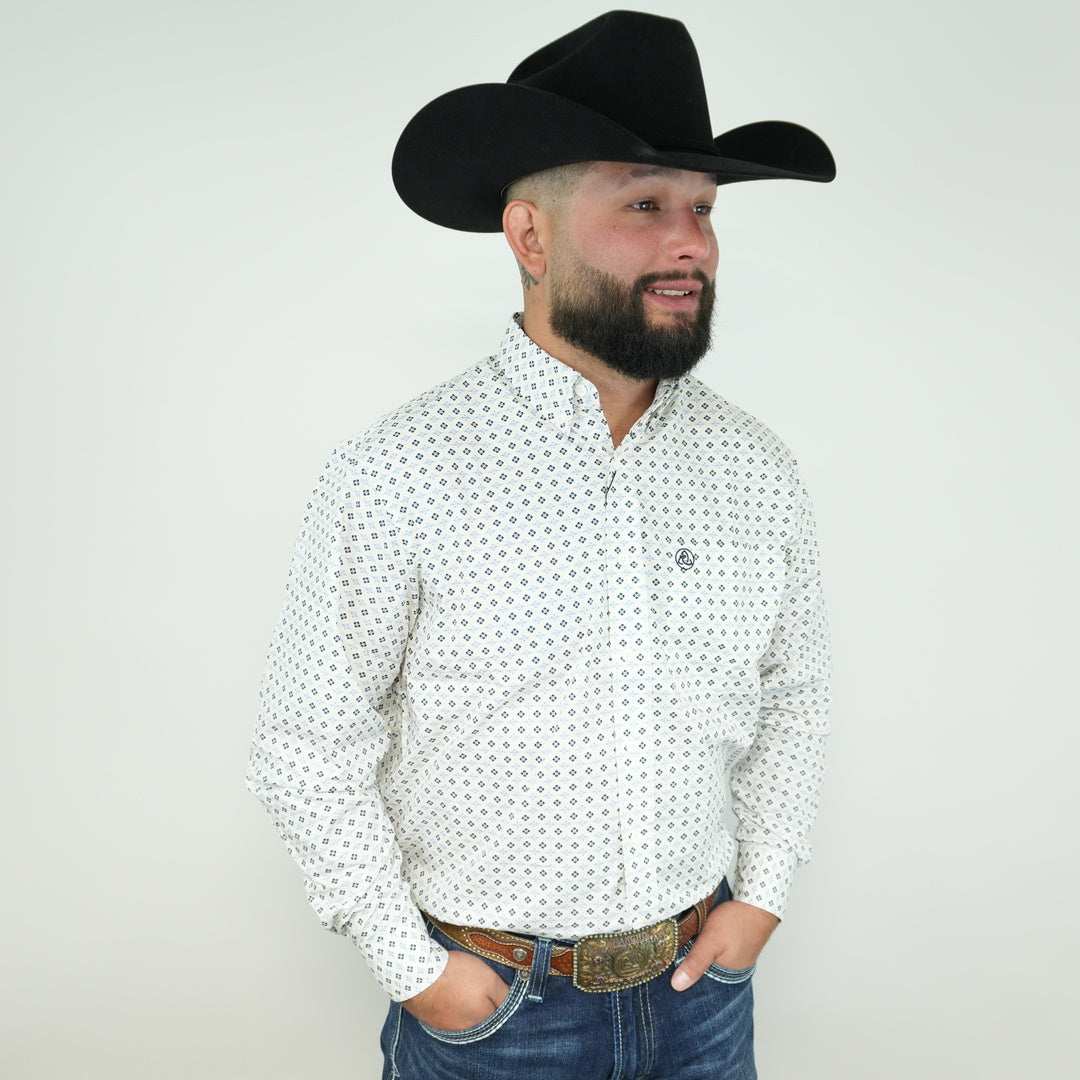 Small Geometric Design White Classic-SKCL2023032 032 *PLEASE SIZE DOWN*