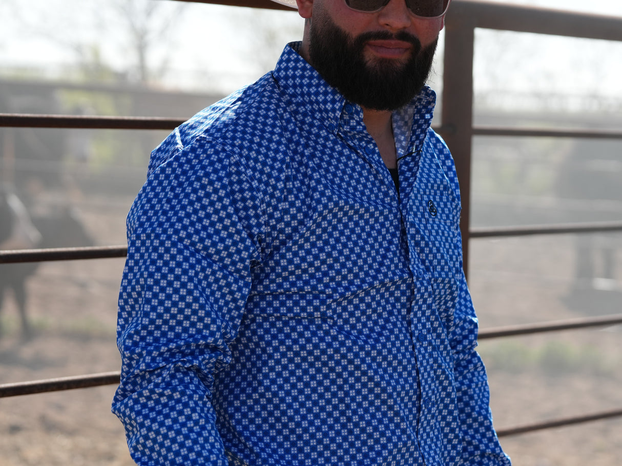 Dark Blue White Diamonds Classic Fit-SKCL2023036 036 *PLEASE SIZE DOWN*