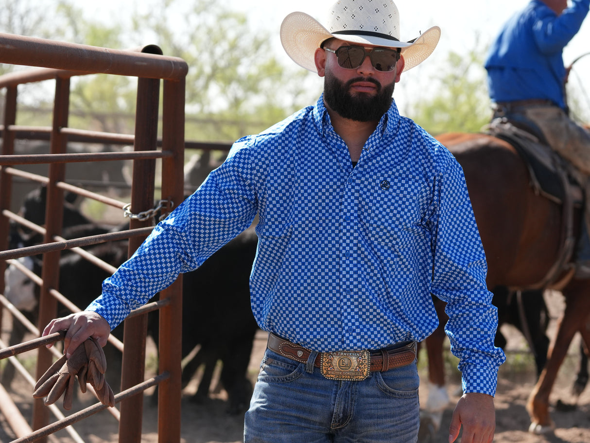 Dark Blue White Diamonds Classic Fit-SKCL2023036 036 *PLEASE SIZE DOWN*