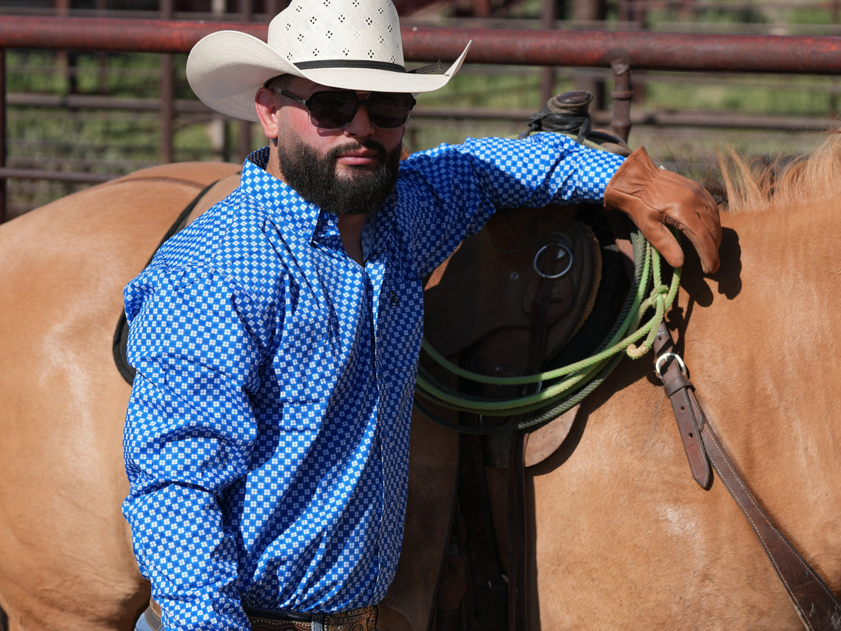 Dark Blue White Diamonds Classic Fit-SKCL2023036 036 *PLEASE SIZE DOWN*