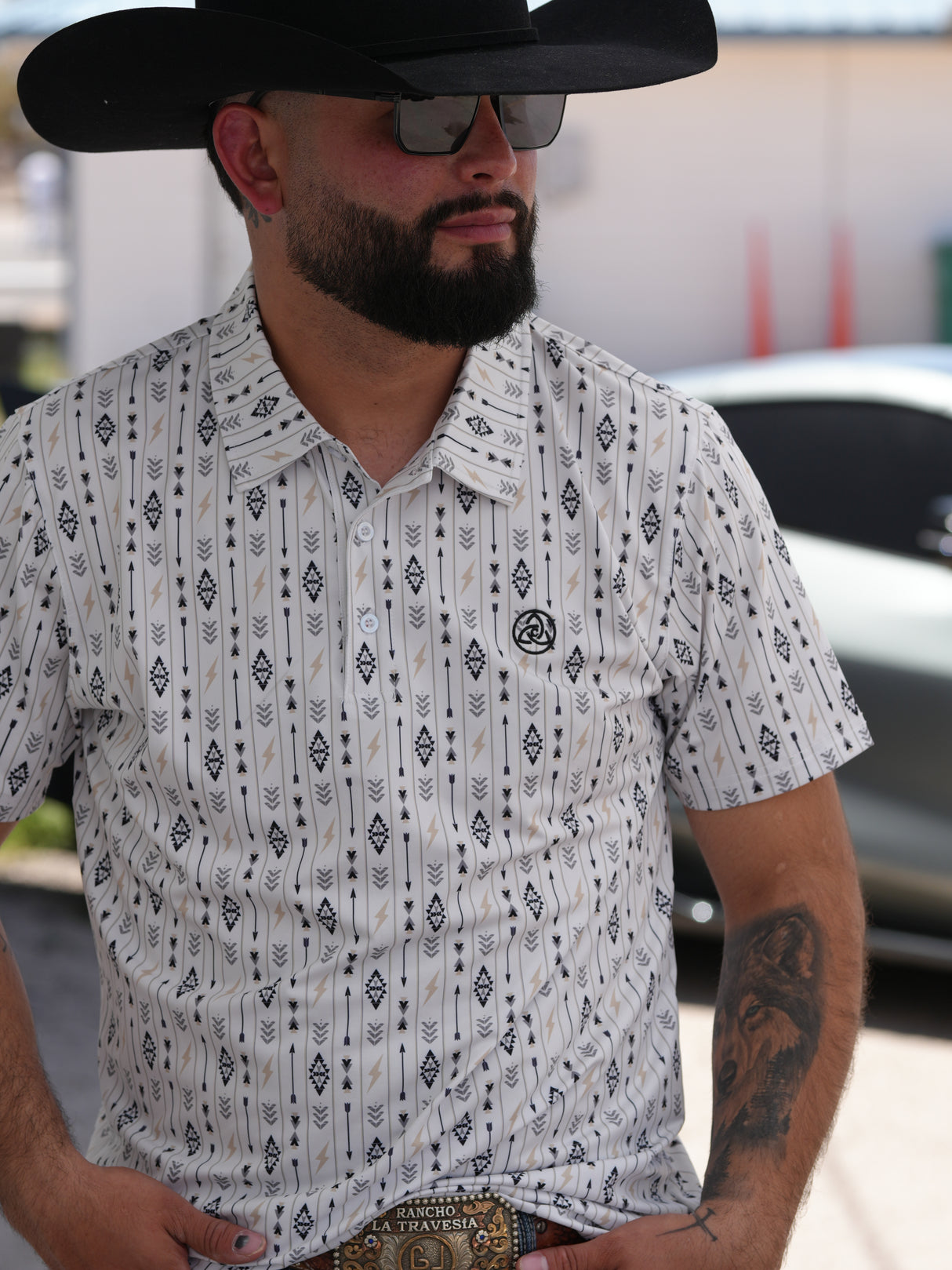 The Thunderbolt White Polo - P49