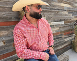 Coral White Dots Print Classic Fit-SKCL2023019 019