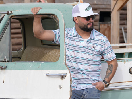 LIGHT BLUE NM LOGO POLO - P32