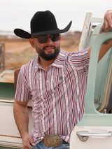 RED/WHITE/BLUE STRIPED POLO - P30
