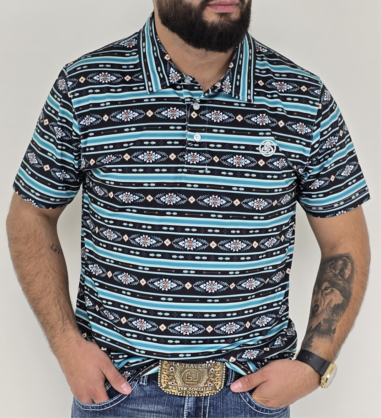 Men's Aztec Navy Polo - SKCL2024P12