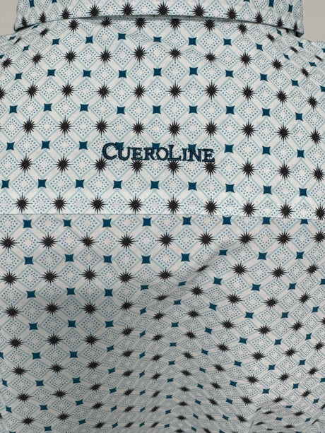 Light Blue Geometric Star Button Up SKCL2023171 171-SS