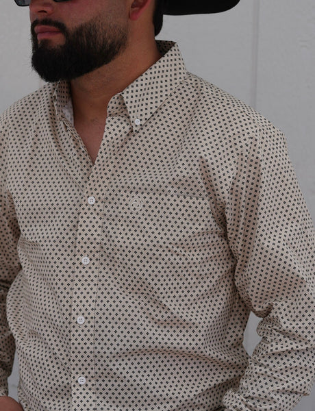 The Aaron Cream Button Up - 192