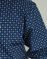 Blue Geometric Print on Black Classic-SKCL2023005 005