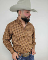 Brown Rust Geometric Print Classic-SKCL2023041 041