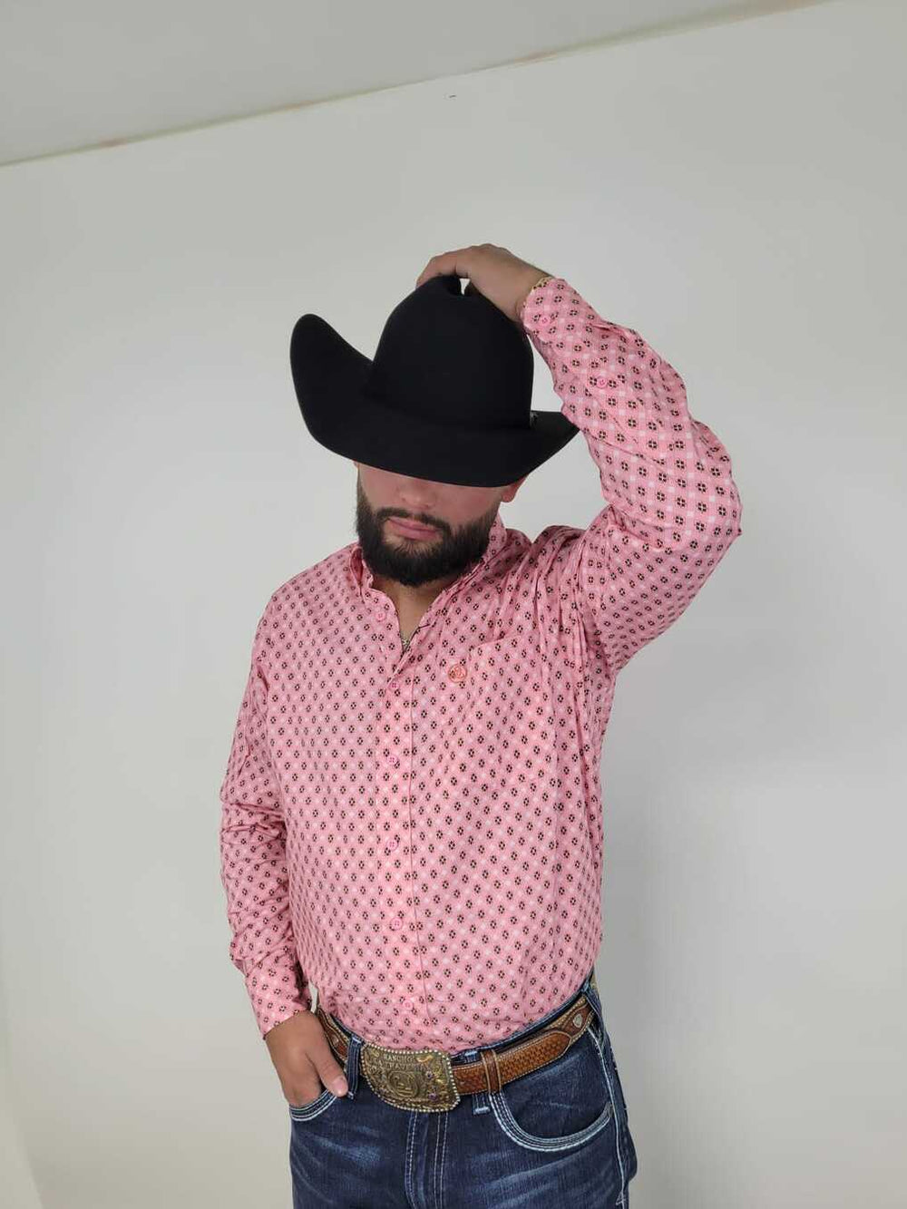 Pink Brown Geometric Print Classic- SKCL2023031 031 *PLEASE SIZE DOWN*