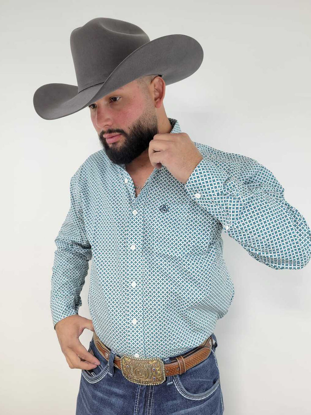 Green diamonds on White Classic- SKCL2023006 006 *PLEASE SIZE DOWN*