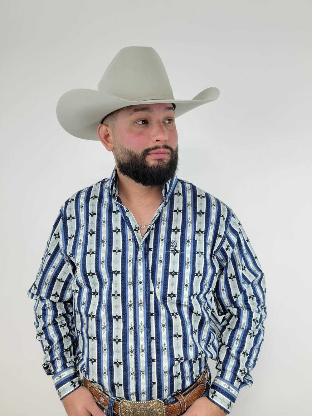 Aztec Blue Green Stripes Classic-SKCL2023015 015 *PLEASE SIZE DOWN*