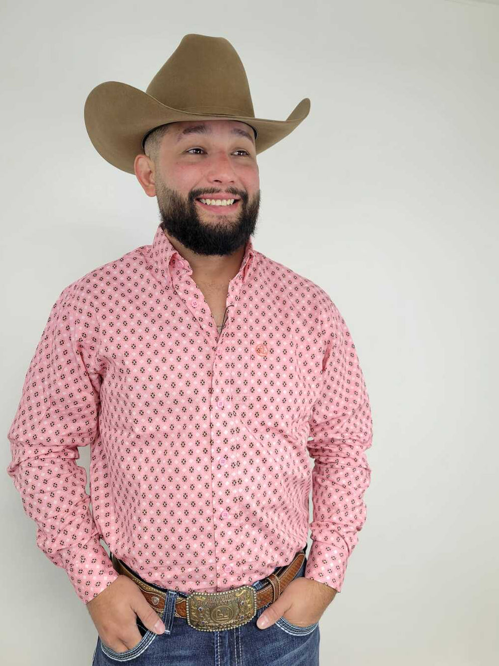 Pink Brown Geometric Print Classic- SKCL2023031 031 *PLEASE SIZE DOWN*