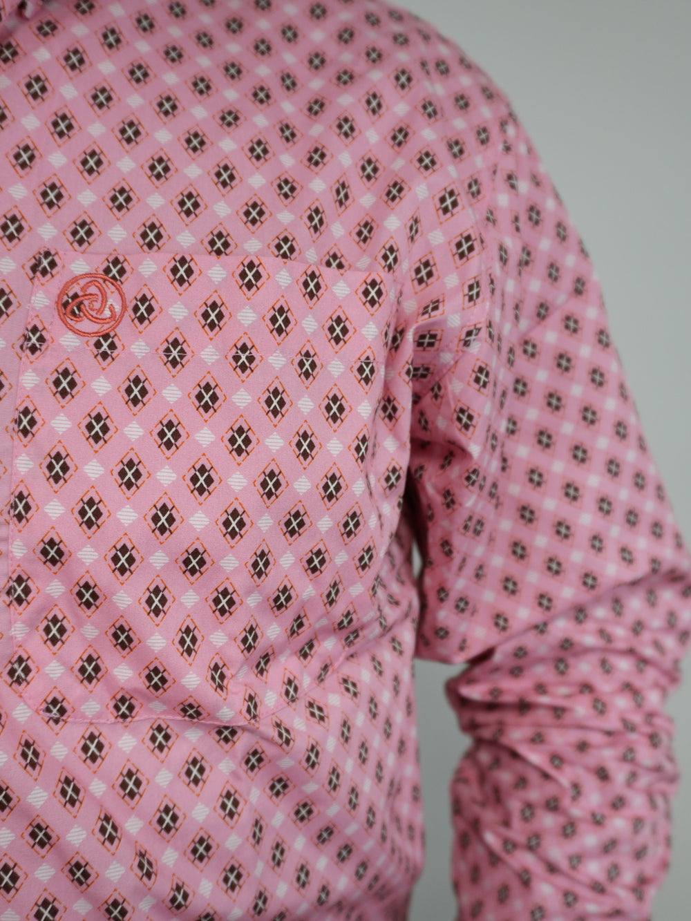 Pink Brown Geometric Print Classic- SKCL2023031 031 *PLEASE SIZE DOWN*