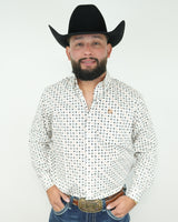 White Rust Geometric Print Classic-SKCL2023045 045