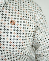 White Rust Geometric Print Classic-SKCL2023045 045