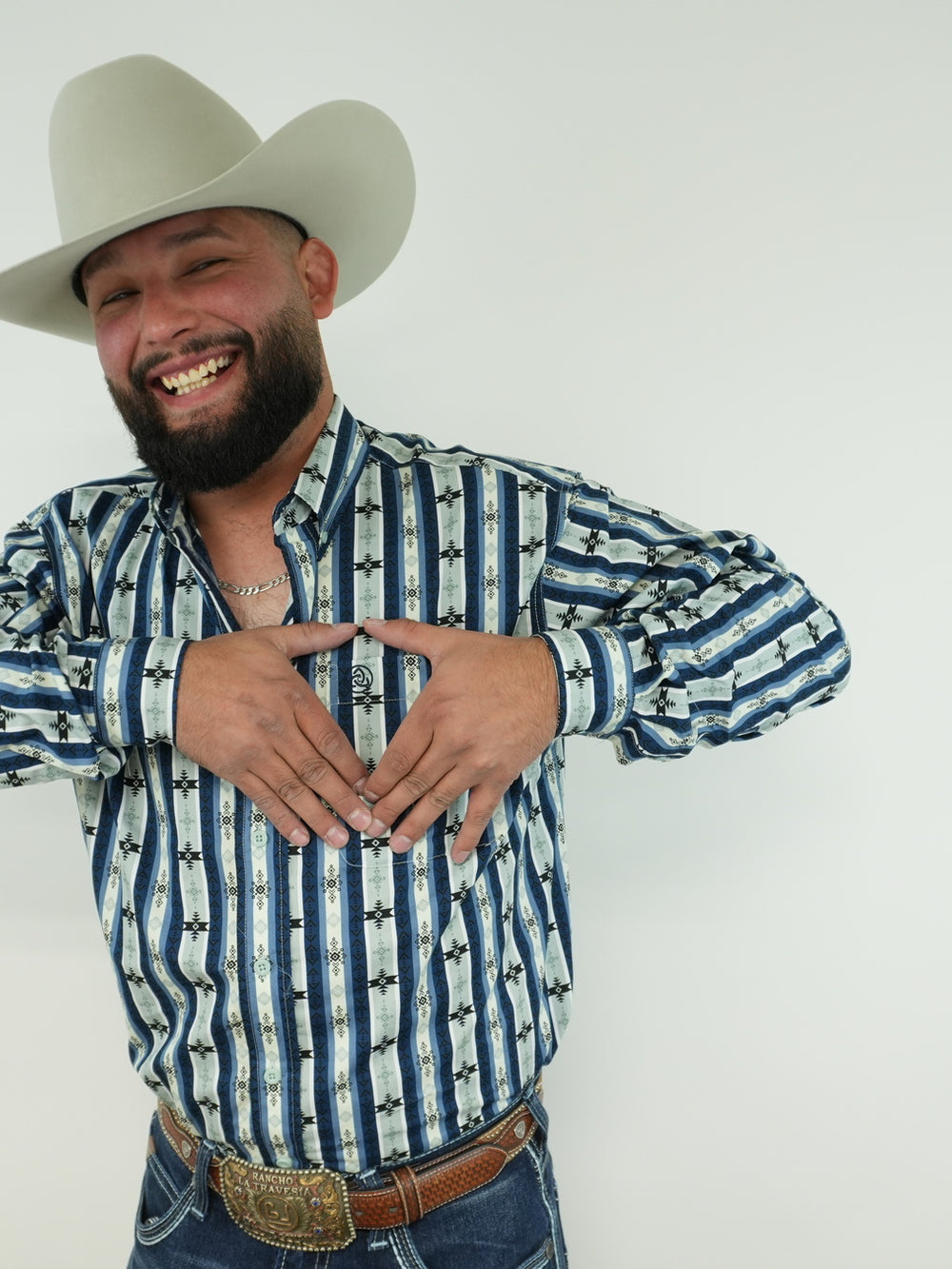 Aztec Blue Green Stripes Classic-SKCL2023015 015 *PLEASE SIZE DOWN*