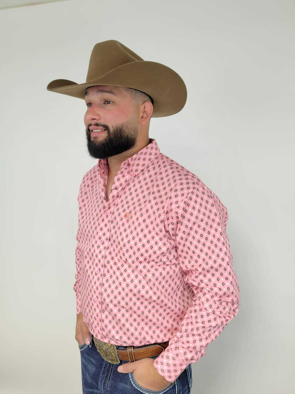 Pink Brown Geometric Print Classic- SKCL2023031 031 *PLEASE SIZE DOWN*