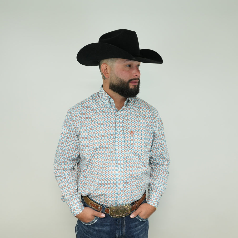 Small Aztec Symbols Light BLue Classic-SKCL2023009 009 *PLEASE SIZE DOWN*