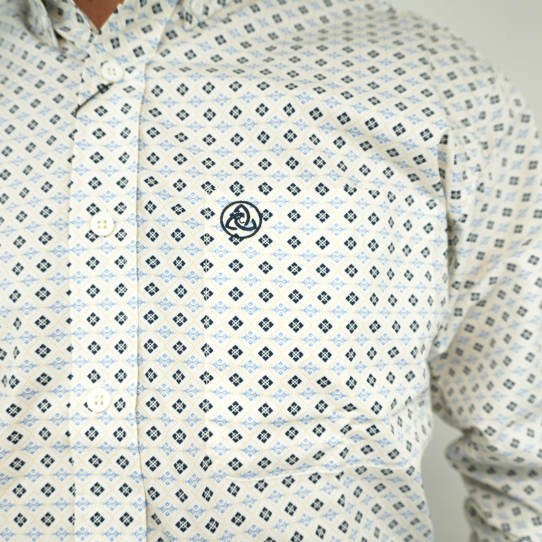 Small Geometric Design White Classic-SKCL2023032 032