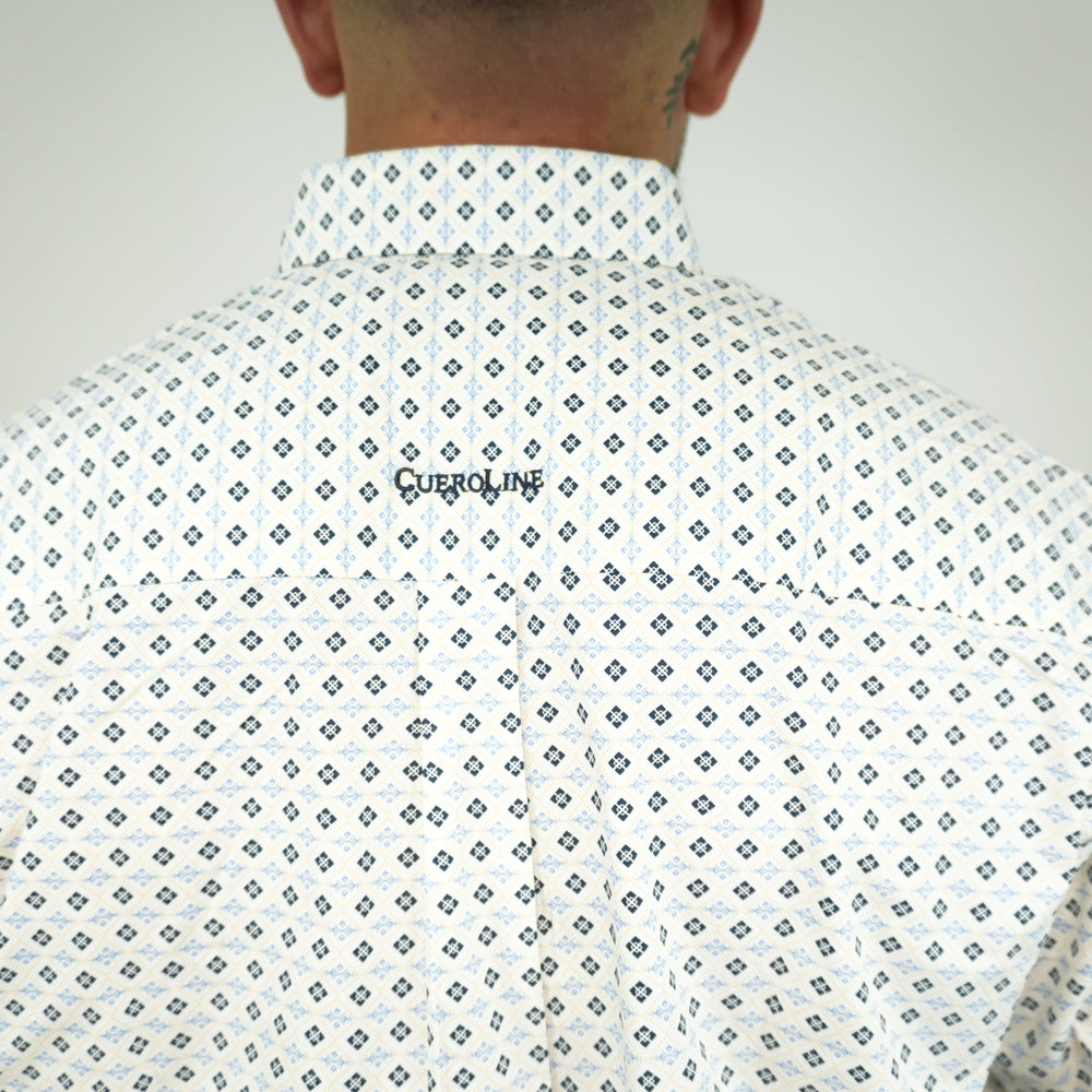 Small Geometric Design White Classic-SKCL2023032 032 *PLEASE SIZE DOWN*