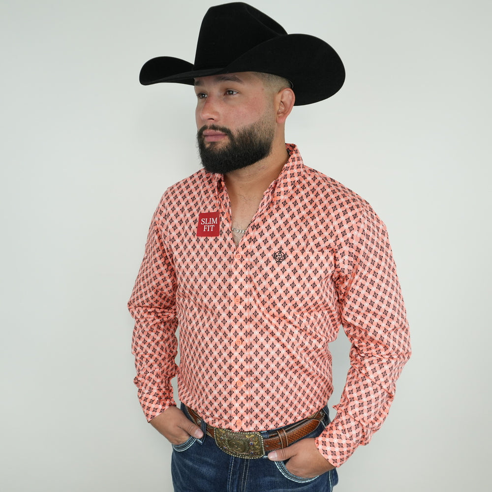 Fancy Aztec Symbols Pink Slim-SKCL2023040 040