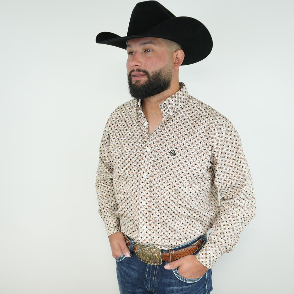 Star Squares Tan Classic- SKCL2023043 043 *PLEASE SIZE DOWN*