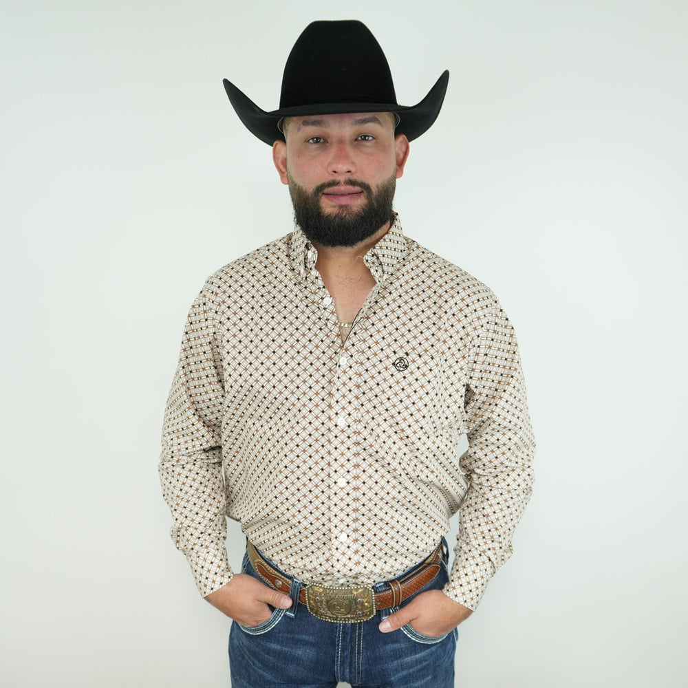 Star Squares Tan Classic- SKCL2023043 043 *PLEASE SIZE DOWN*