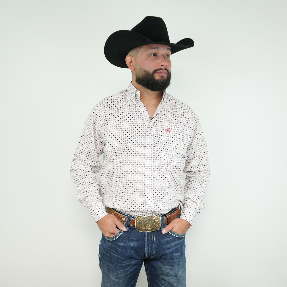 White Red Grey Print Classic-SKCL2023042 042 *PLEASE SIZE DOWN*