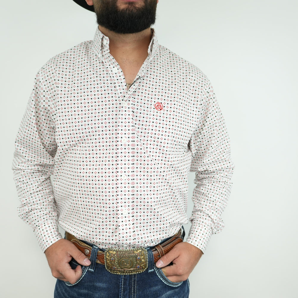 White Red Grey Print Classic-SKCL2023042 042 *PLEASE SIZE DOWN*