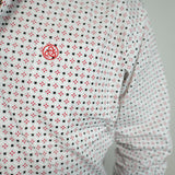 White Red Grey Print Classic-SKCL2023042 042