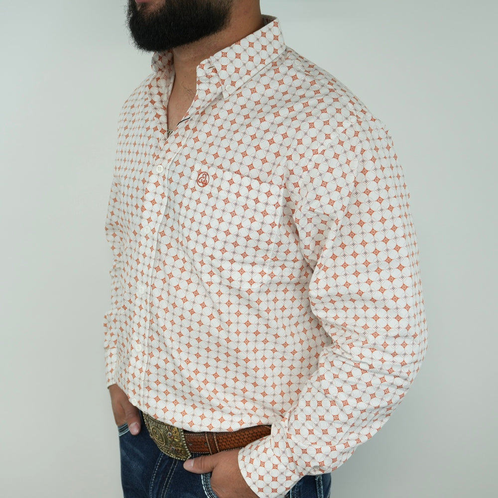 Orange Geometric Print Classic-SKCL2023024 024 *PLEASE SIZE DOWN*