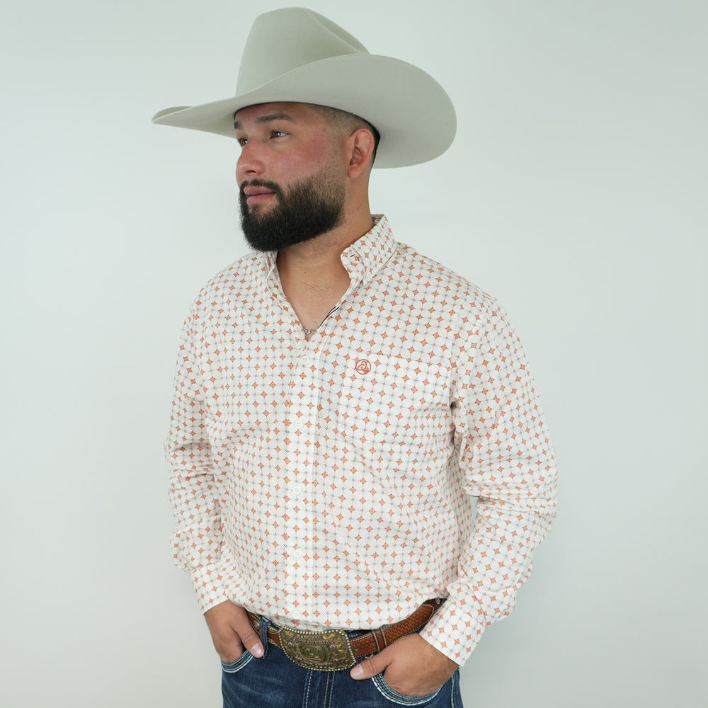 Orange Geometric Print Classic-SKCL2023024 024 *PLEASE SIZE DOWN*